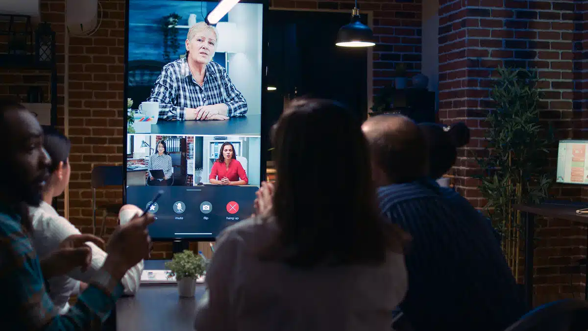 people on a zoom call